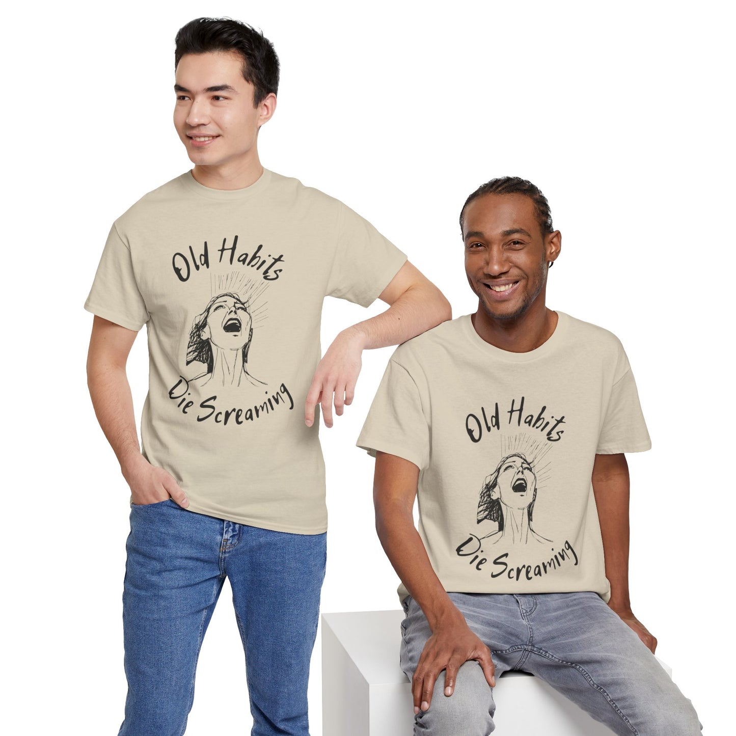 Black Dog - "Old Habits" - Unisex Heavy Cotton Tee