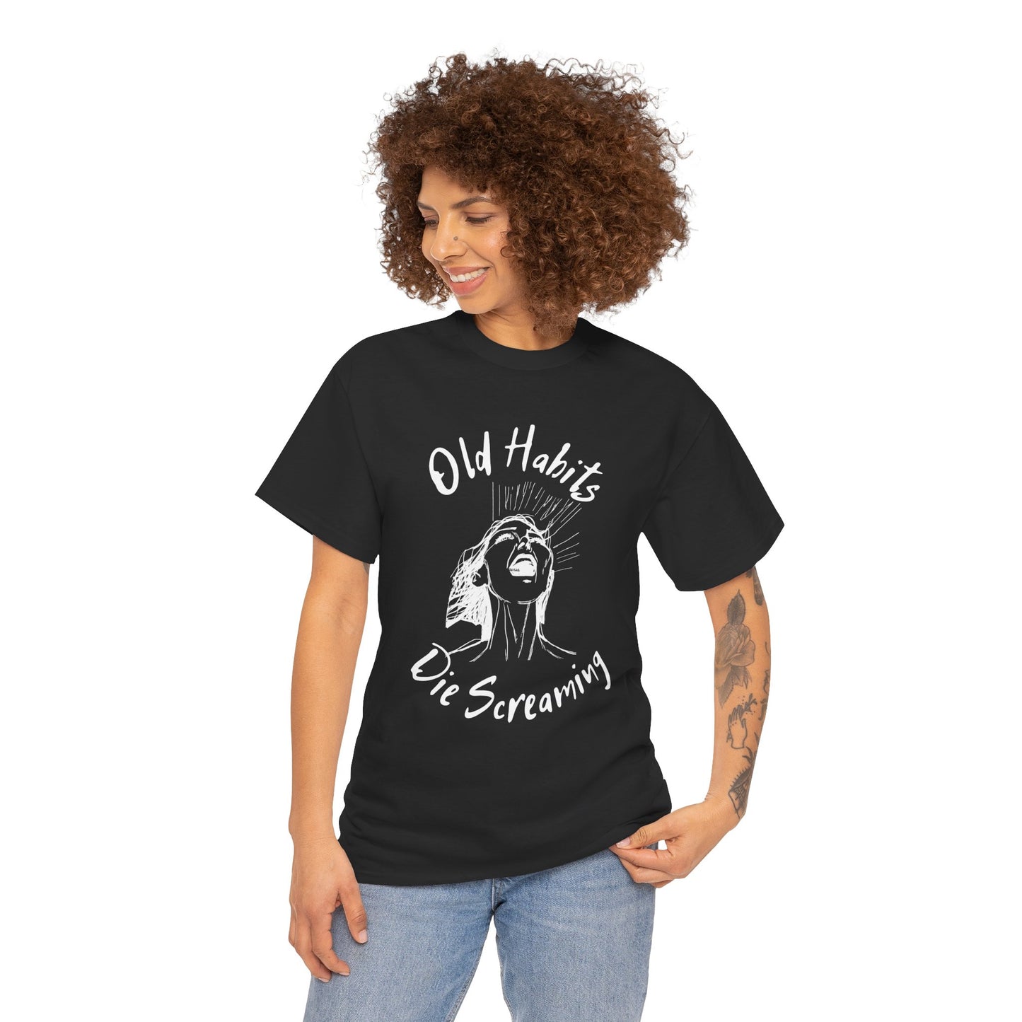Black Dog - "Old Habits" - Unisex Heavy Cotton Tee