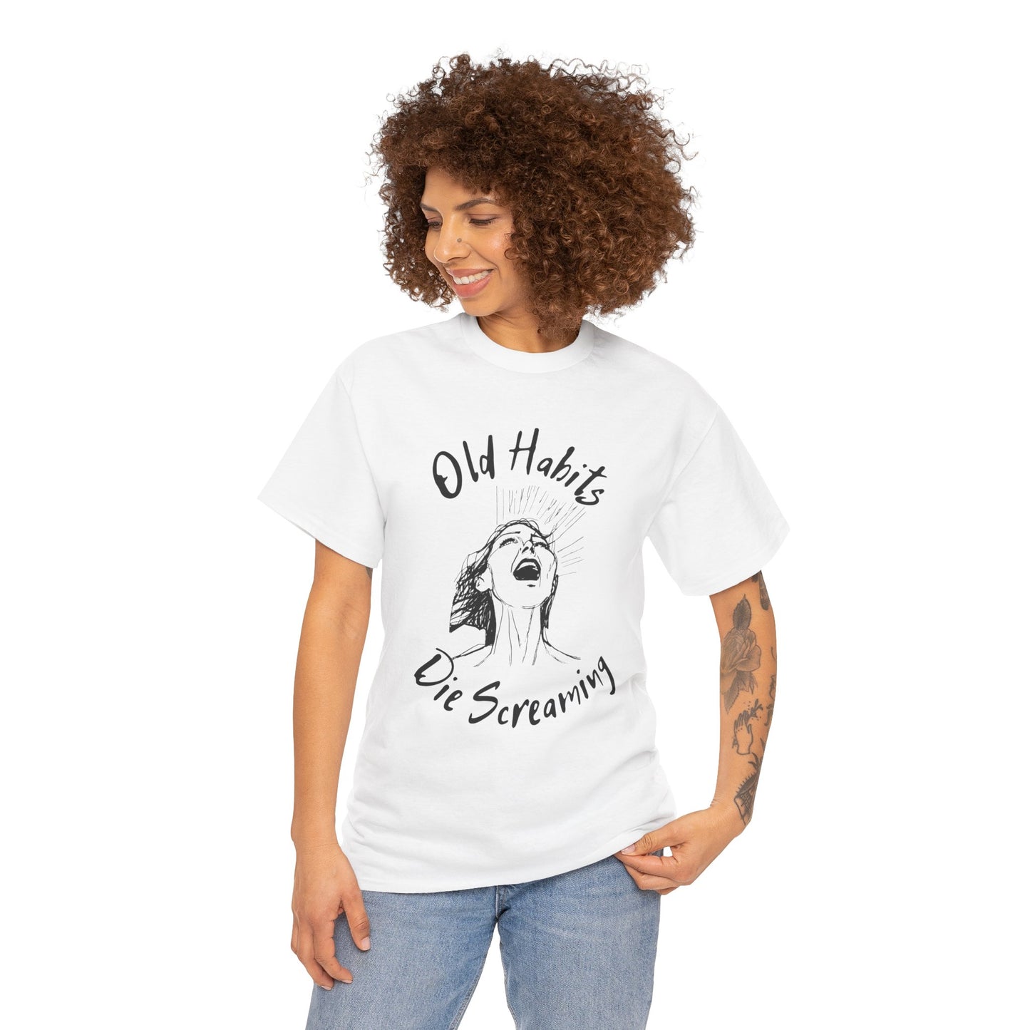 Black Dog - "Old Habits" - Unisex Heavy Cotton Tee