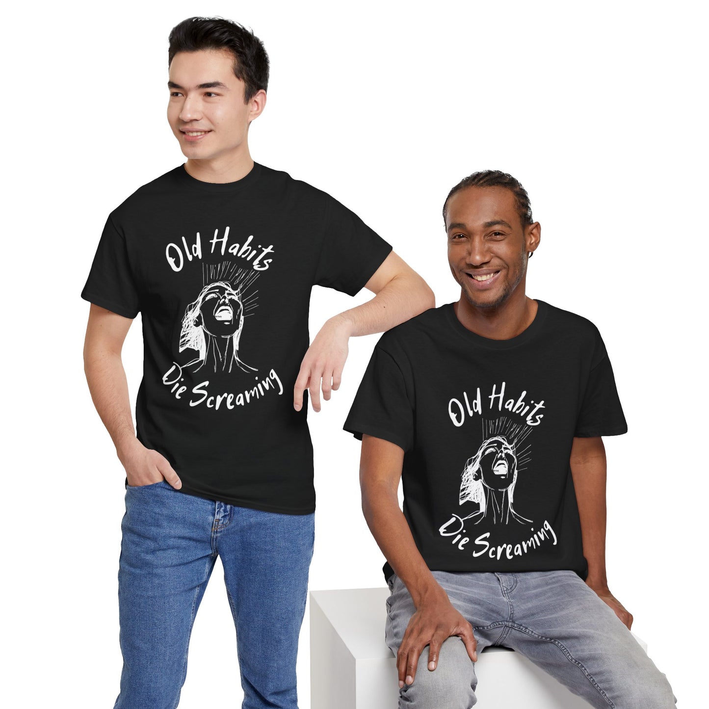Black Dog - "Old Habits" - Unisex Heavy Cotton Tee