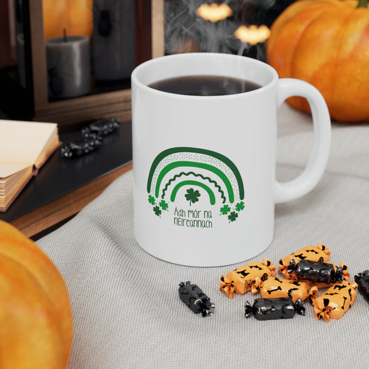 Embrace the 'Luck of the Irish' with our Customized 11 oz Ceramic Mug – Ádh mór na nÉireannach!