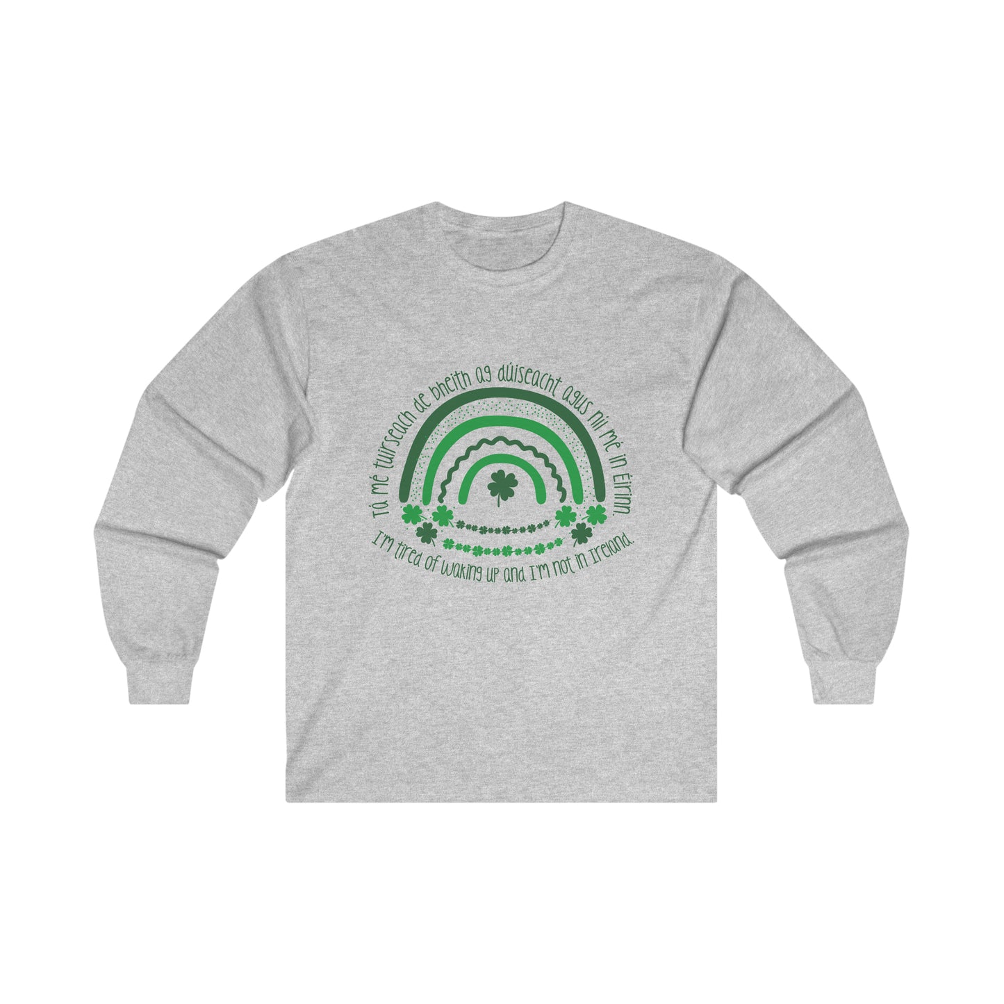 Irish Rainbow Long Sleeve Tee: Comfort, Style, and a Touch of Ireland