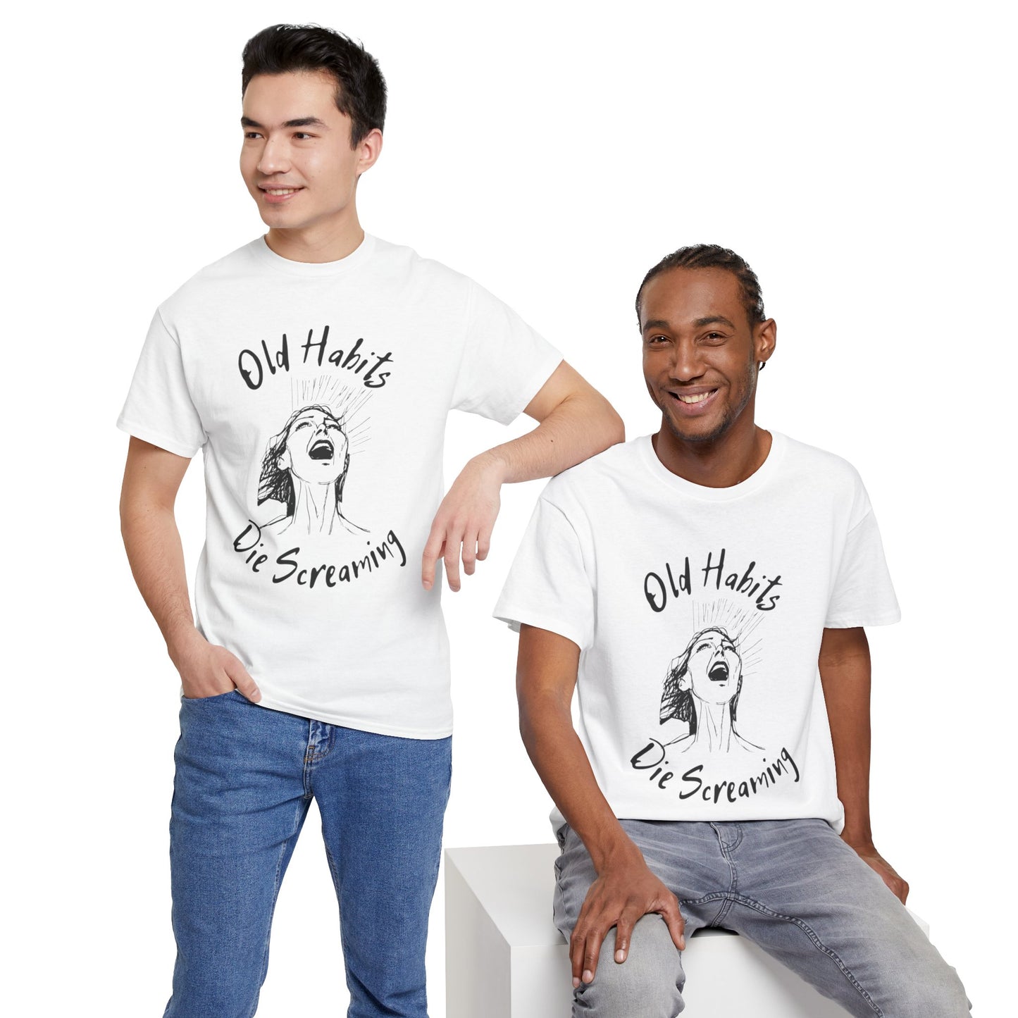 Black Dog - "Old Habits" - Unisex Heavy Cotton Tee