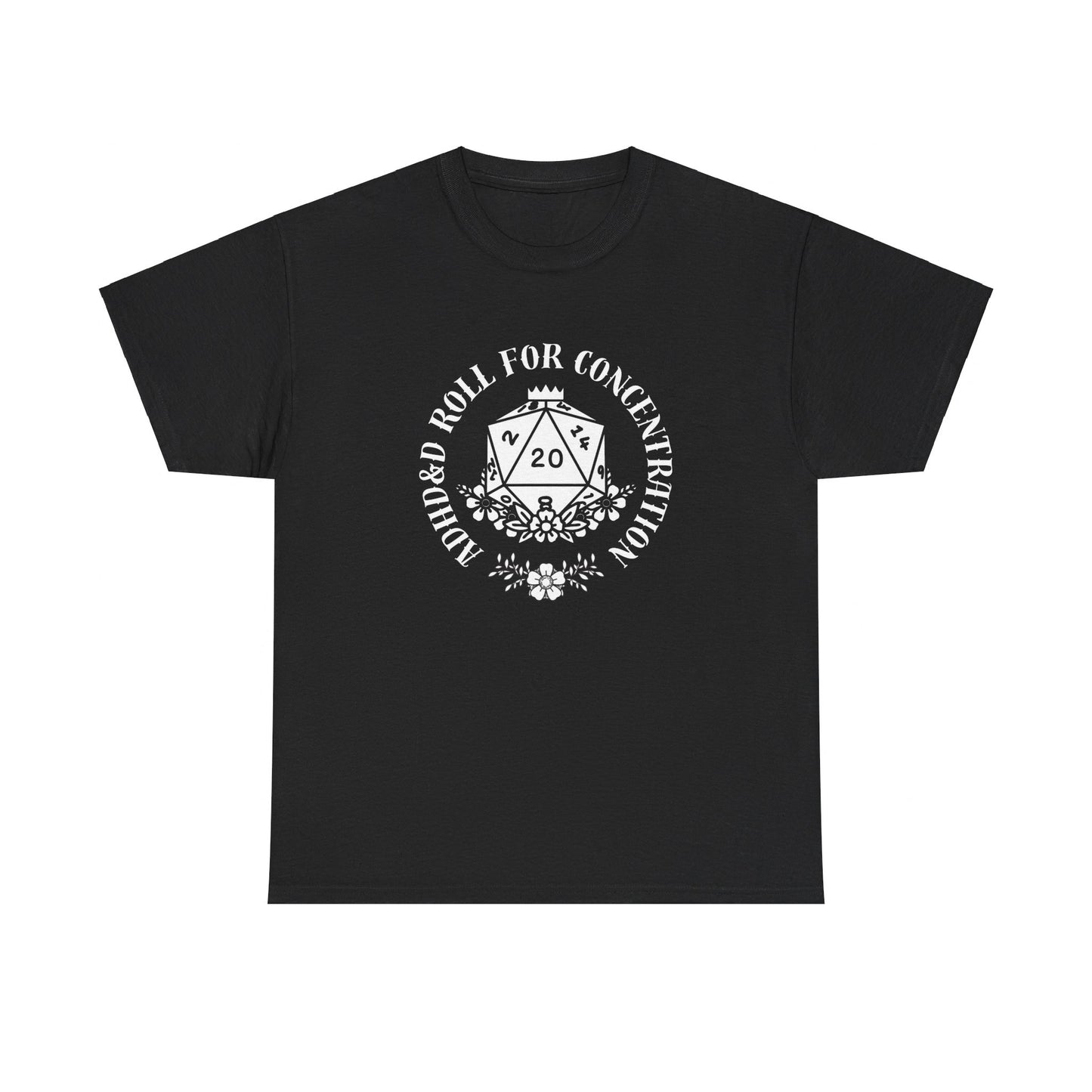 ADHD & D: Roll for Concentration Unisex Heavy Cotton Tee