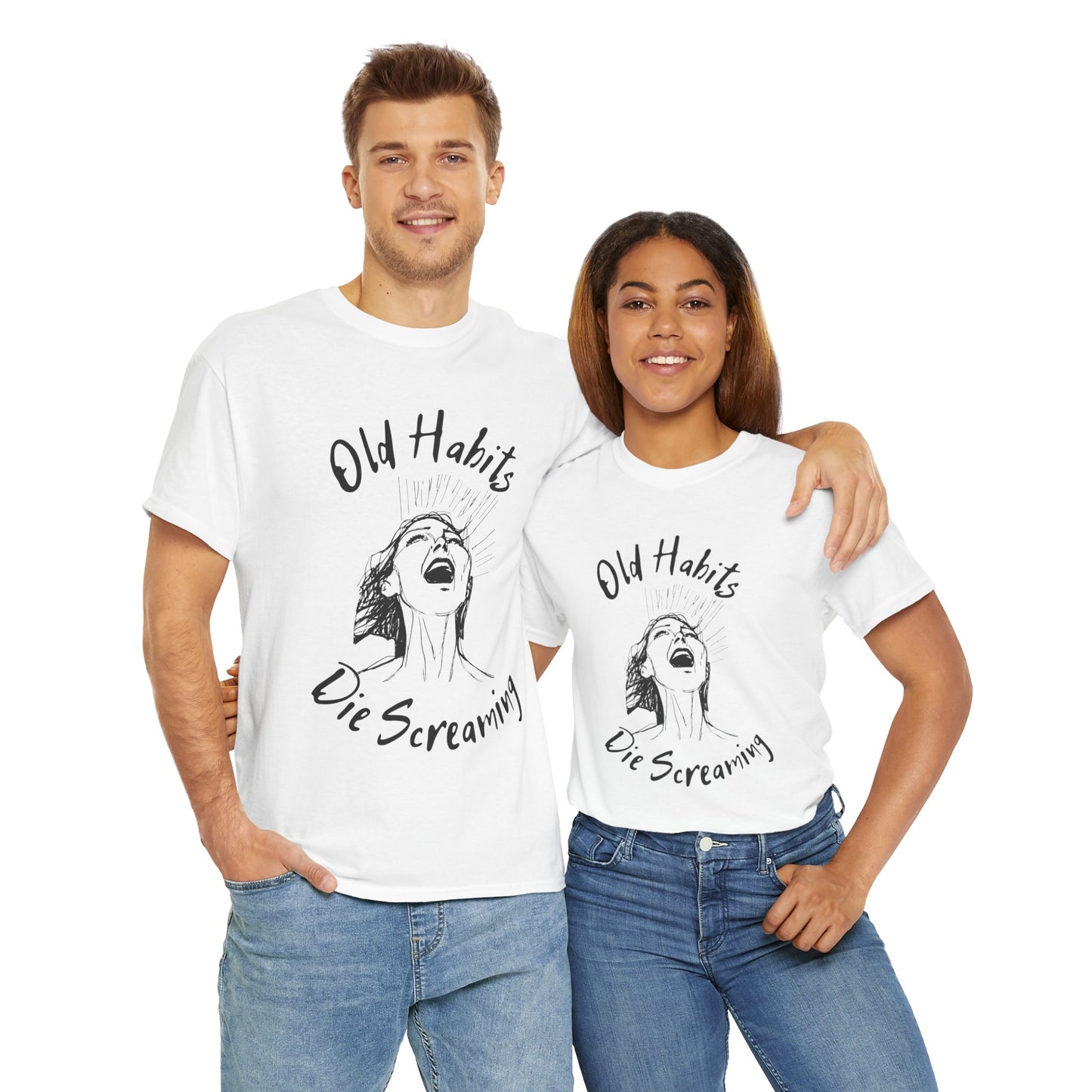 Black Dog - "Old Habits" - Unisex Heavy Cotton Tee