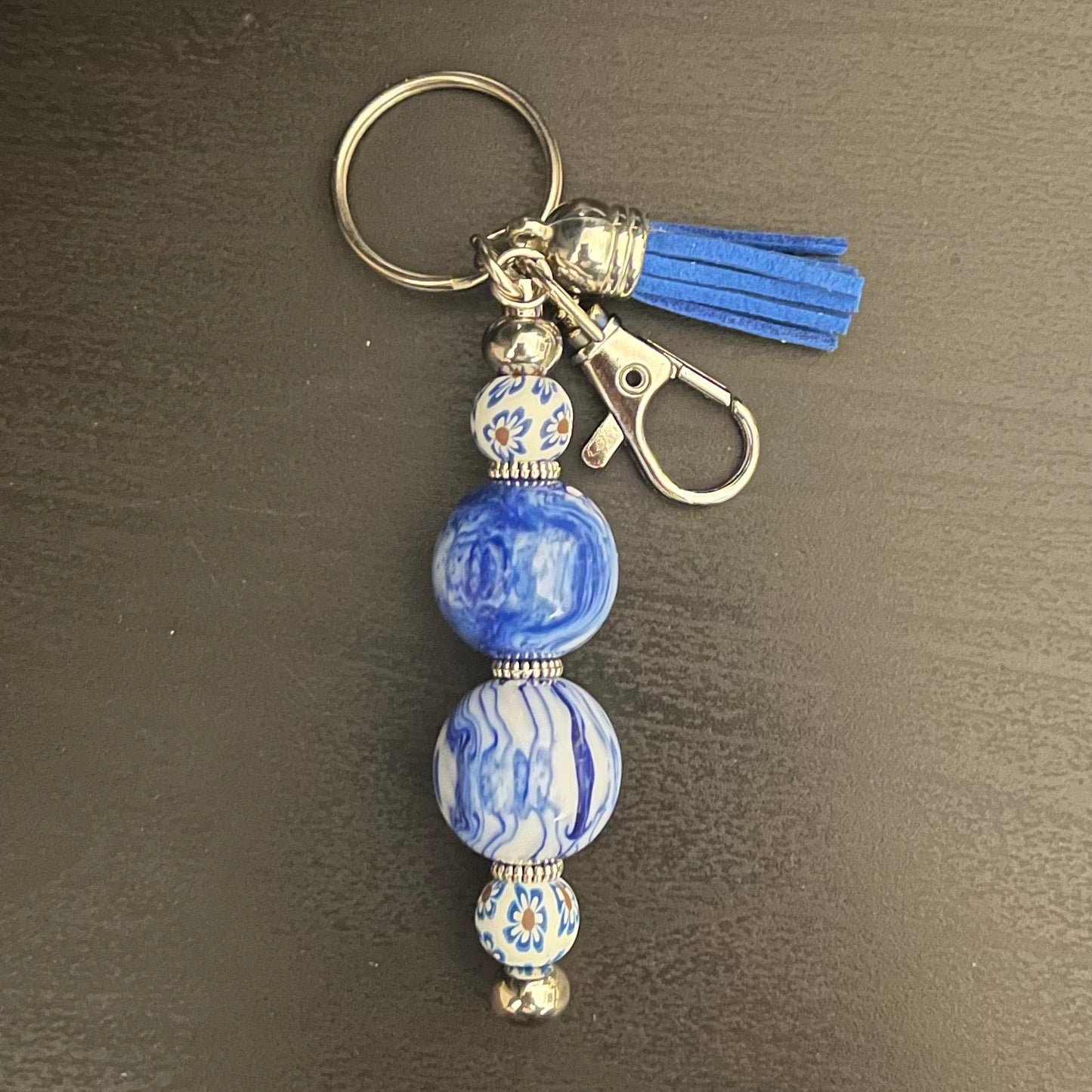 Radiant Vibes Collection: Handcrafted Long Beaded Keychain in a Spectrum of Colors