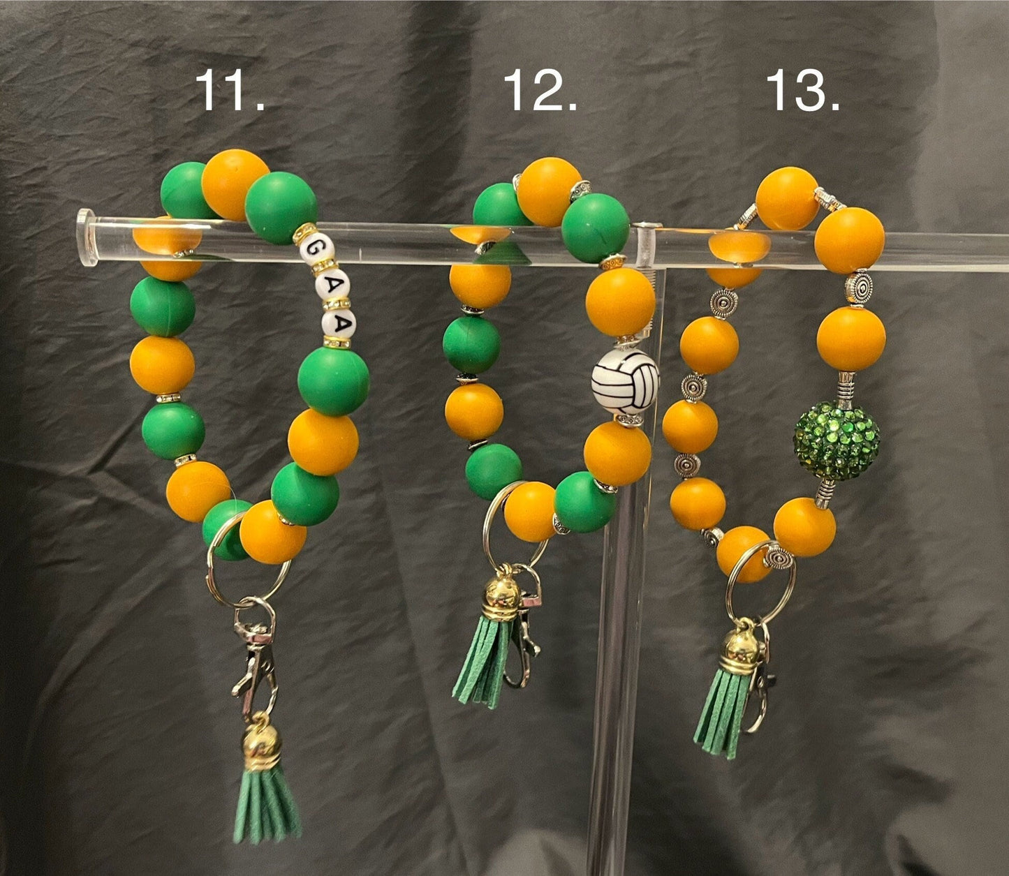 Up The Kingdom Collection - County Kerry Gaelic Football Inspired Silicone Wristlet Keychain