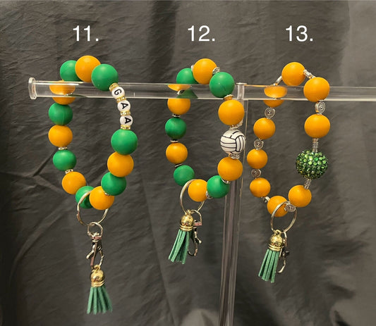 Up The Kingdom Collection - County Kerry Gaelic Football Inspired Silicone Wristlet Keychain