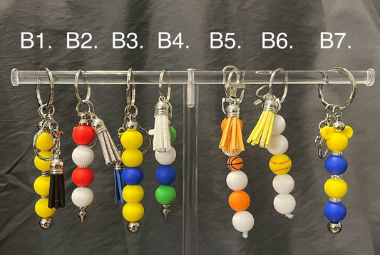 Radiant Vibes Collection: Handcrafted Long Beaded Keychain in a Spectrum of Colors