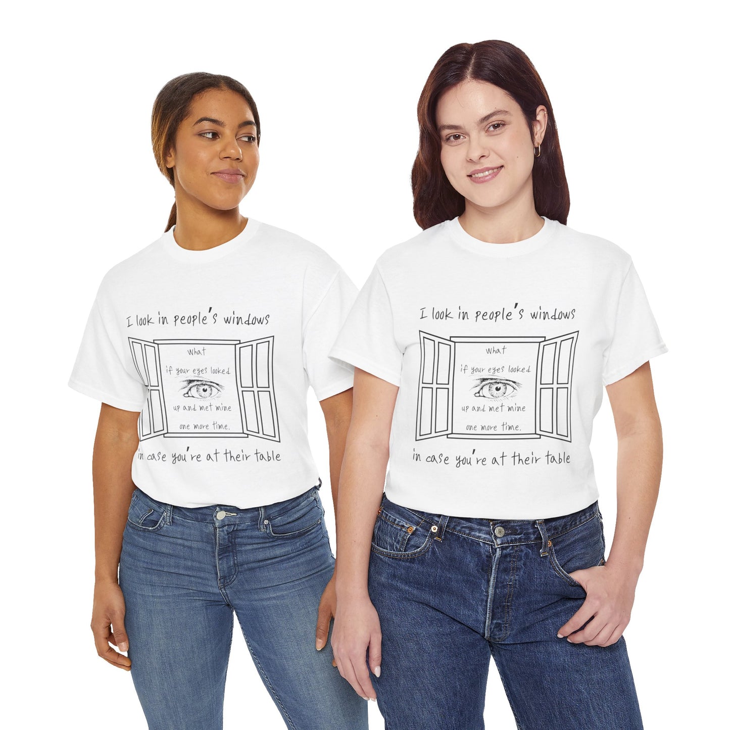 Look In Windows - Unisex Heavy Cotton Tee