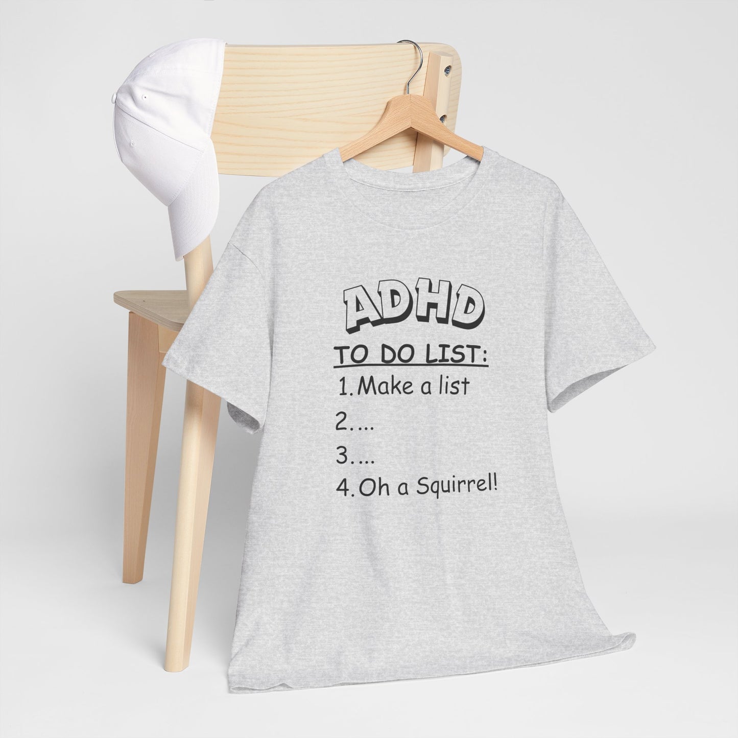 "ADHD To-Do List Unisex Heavy Cotton Tee - A Fun Twist on Everyday Comfort!"