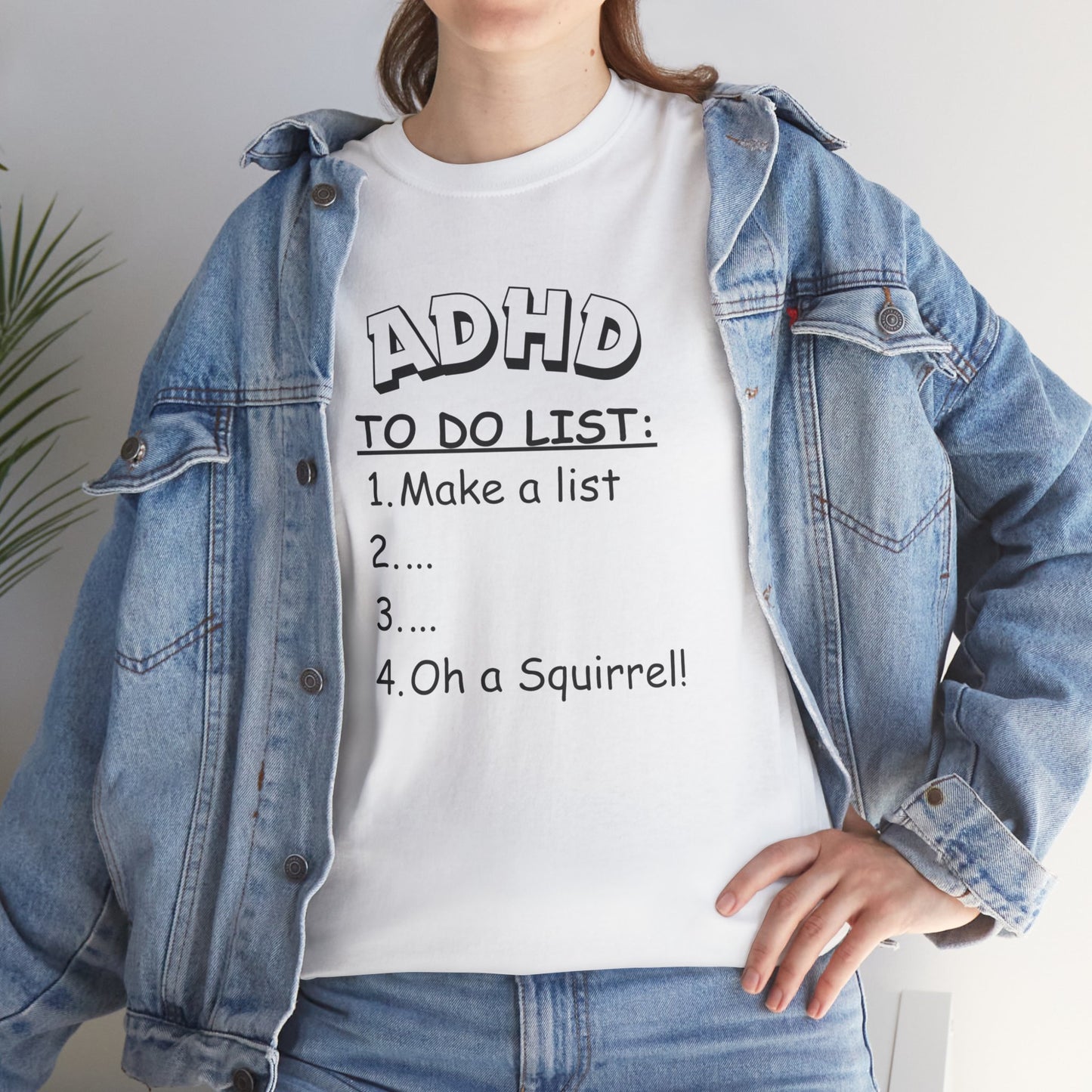 "ADHD To-Do List Unisex Heavy Cotton Tee - A Fun Twist on Everyday Comfort!"