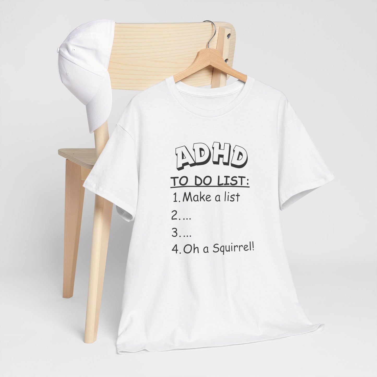 "ADHD To-Do List Unisex Heavy Cotton Tee - A Fun Twist on Everyday Comfort!"