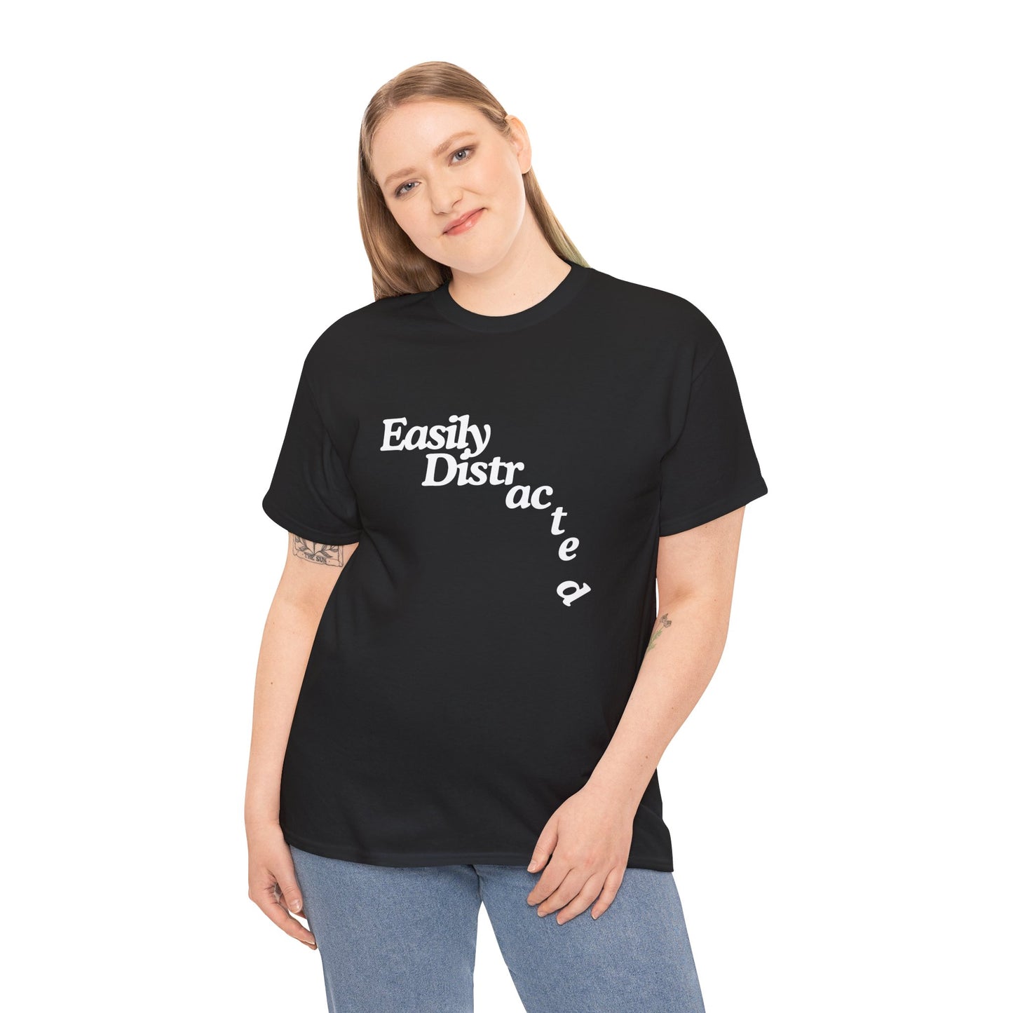 Easily Distracted Unisex Heavy Cotton Tee – The Ultimate Wardrobe Essential