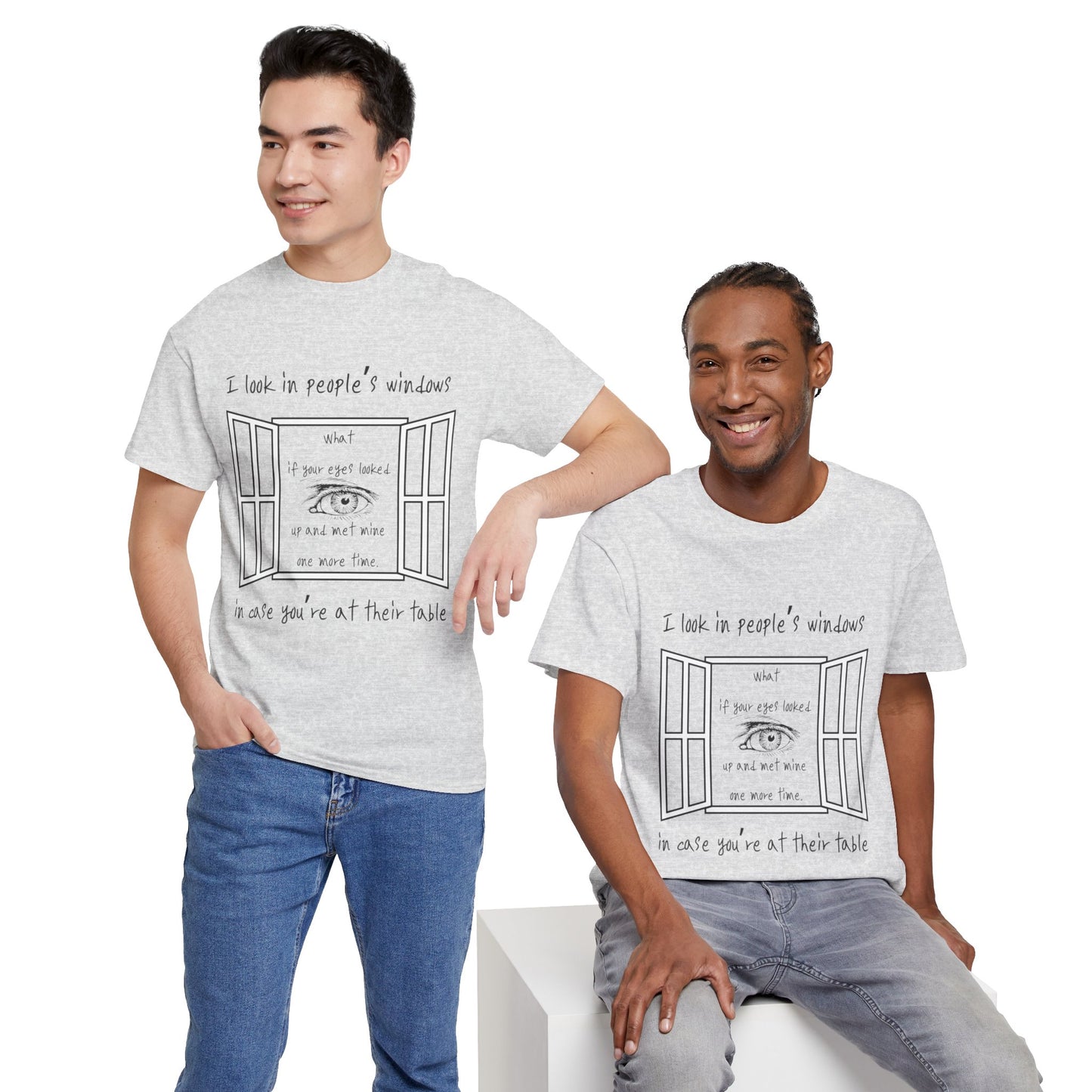 Look In Windows - Unisex Heavy Cotton Tee