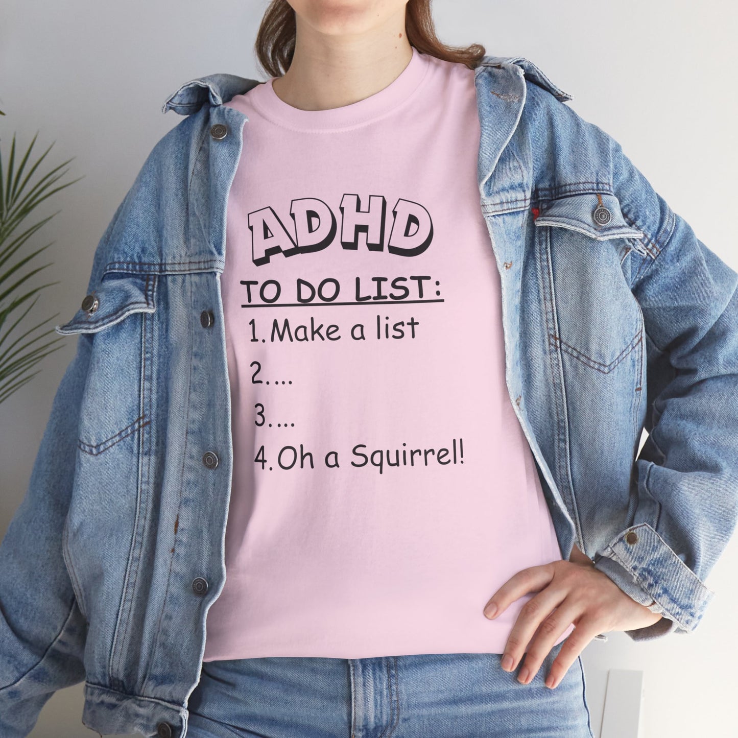 "ADHD To-Do List Unisex Heavy Cotton Tee - A Fun Twist on Everyday Comfort!"