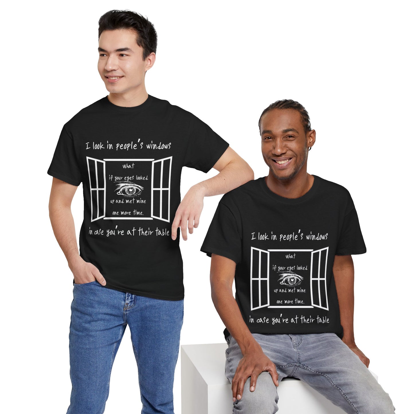 Look In Windows - Unisex Heavy Cotton Tee