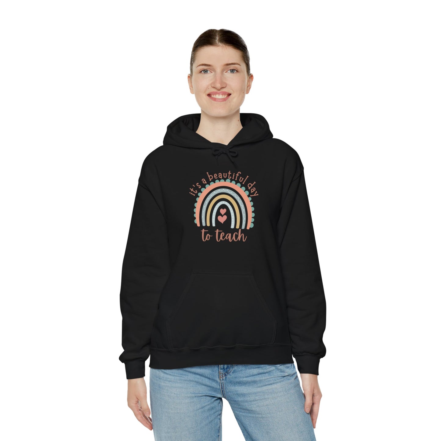 "It's A Beautiful Day To Teach" - Unisex Heavy Blend™ Hooded Sweatshirt