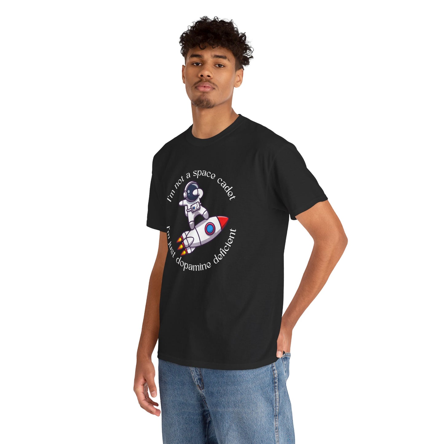 Dopamine Deficient Space Cadet - Unisex Heavy Cotton Tee