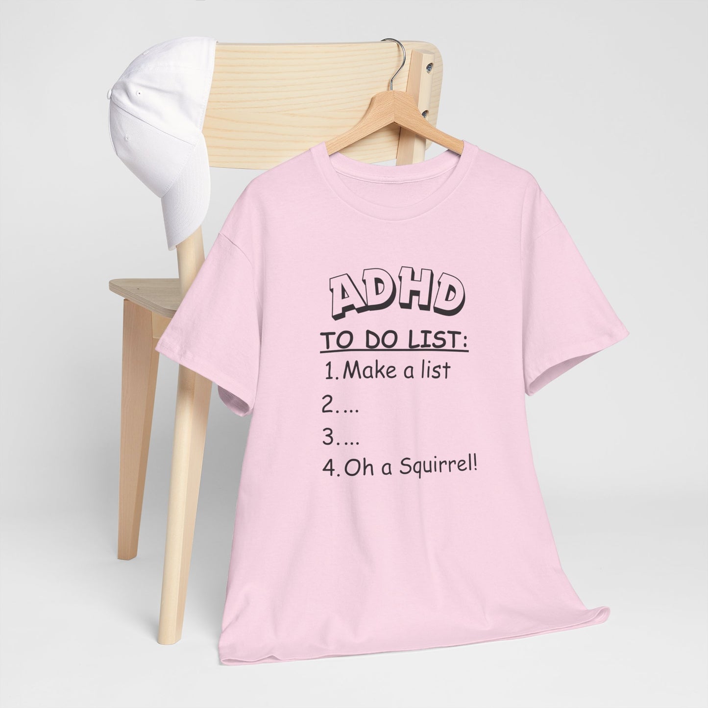 "ADHD To-Do List Unisex Heavy Cotton Tee - A Fun Twist on Everyday Comfort!"