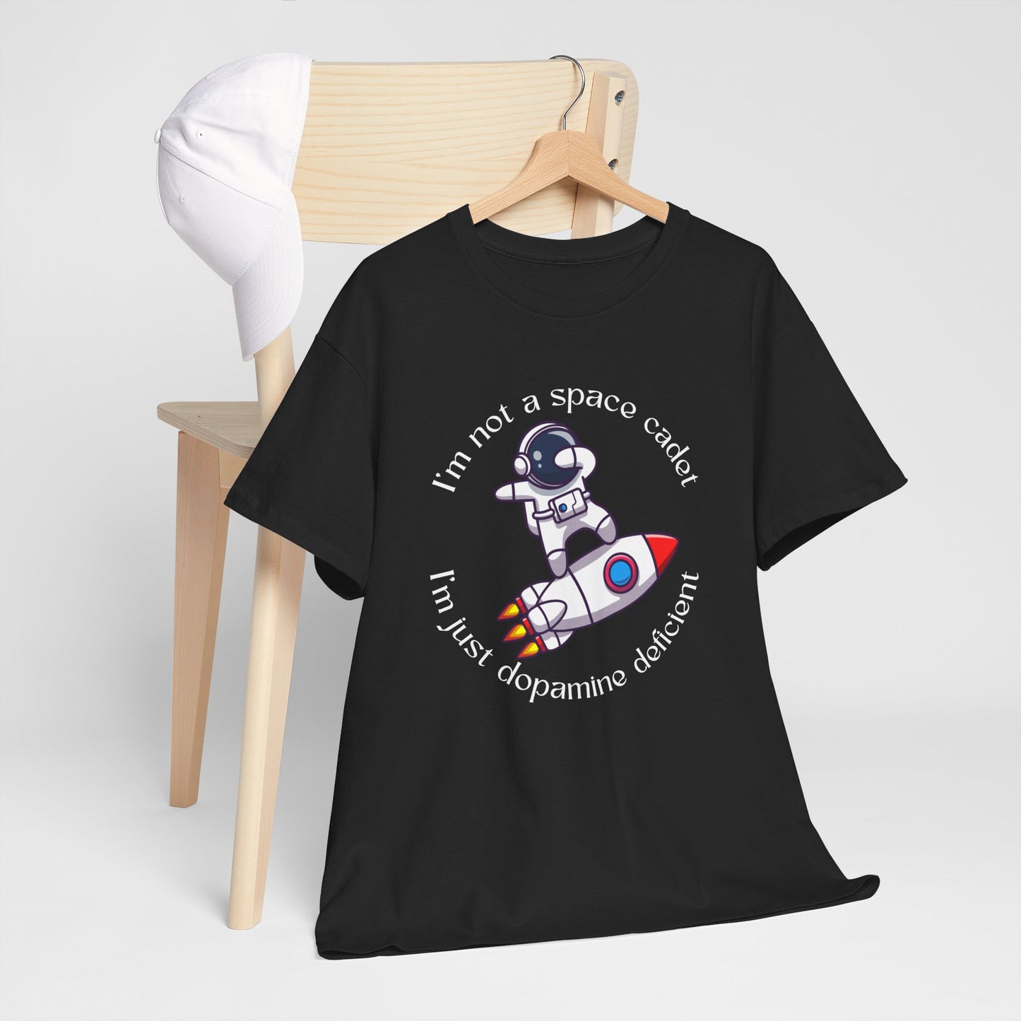 Dopamine Deficient Space Cadet - Unisex Heavy Cotton Tee