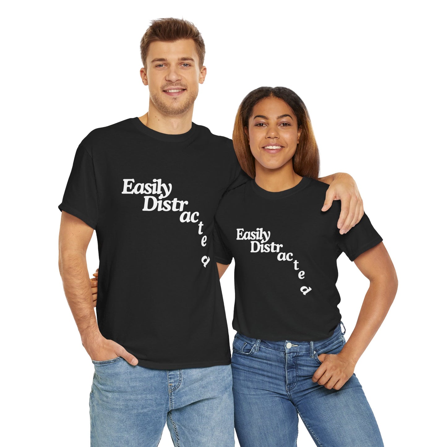 Easily Distracted Unisex Heavy Cotton Tee – The Ultimate Wardrobe Essential