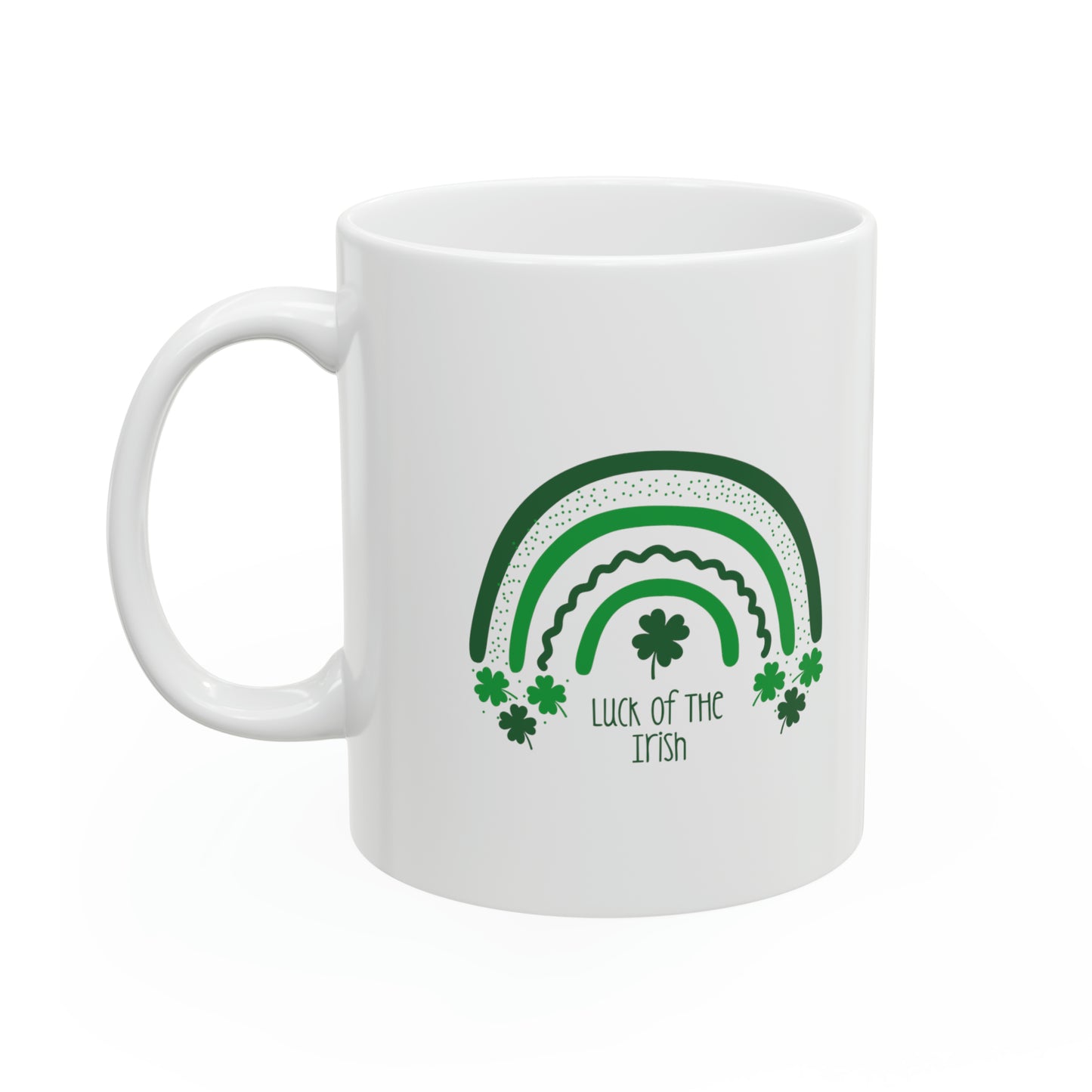 Embrace the 'Luck of the Irish' with our Customized 11 oz Ceramic Mug – Ádh mór na nÉireannach!