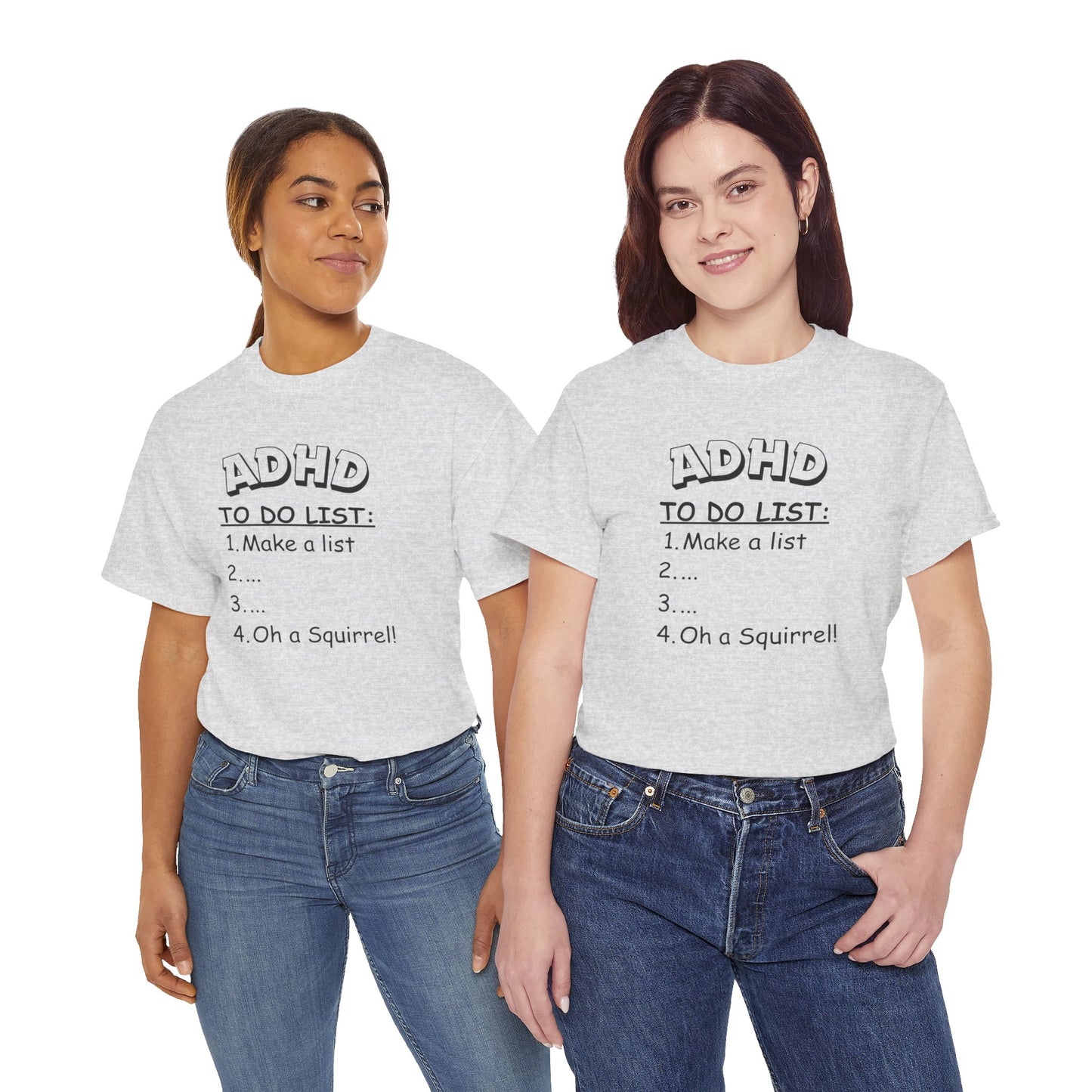 "ADHD To-Do List Unisex Heavy Cotton Tee - A Fun Twist on Everyday Comfort!"