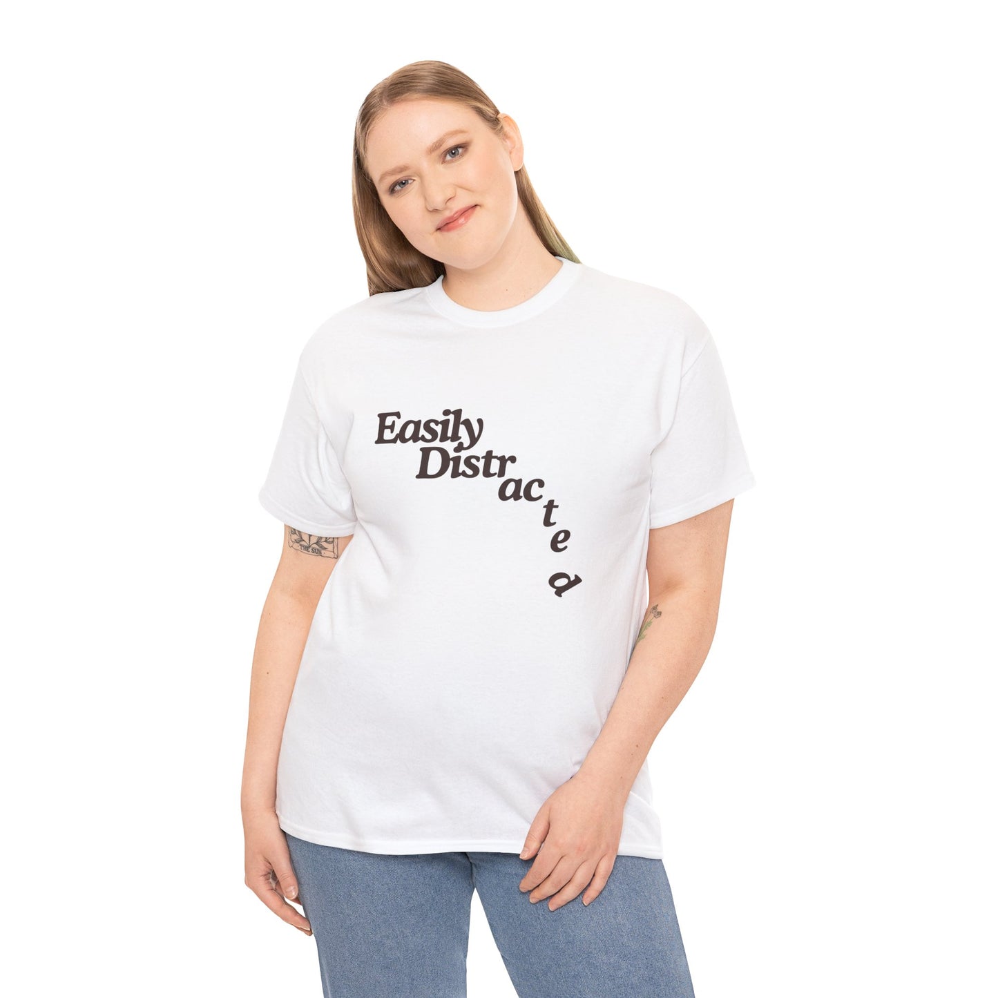 Easily Distracted Unisex Heavy Cotton Tee – The Ultimate Wardrobe Essential