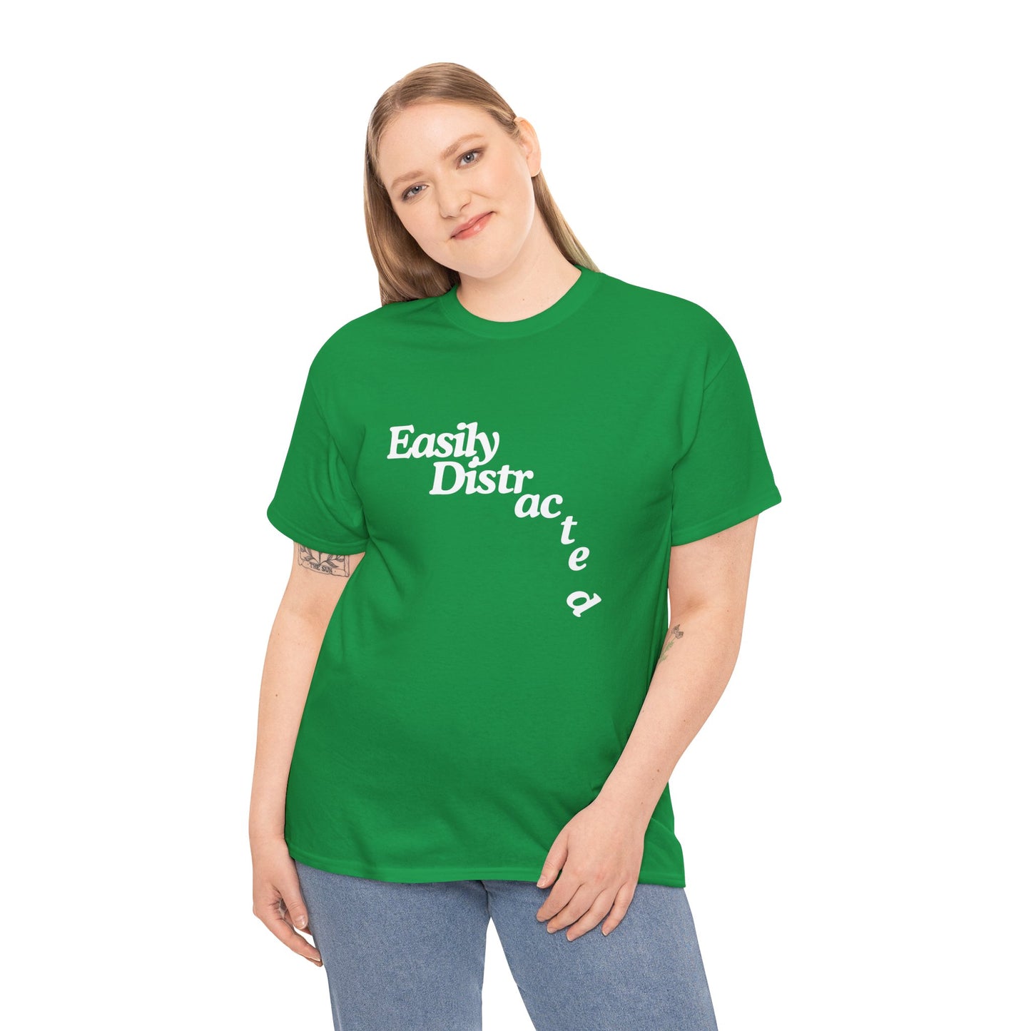 Easily Distracted Unisex Heavy Cotton Tee – The Ultimate Wardrobe Essential