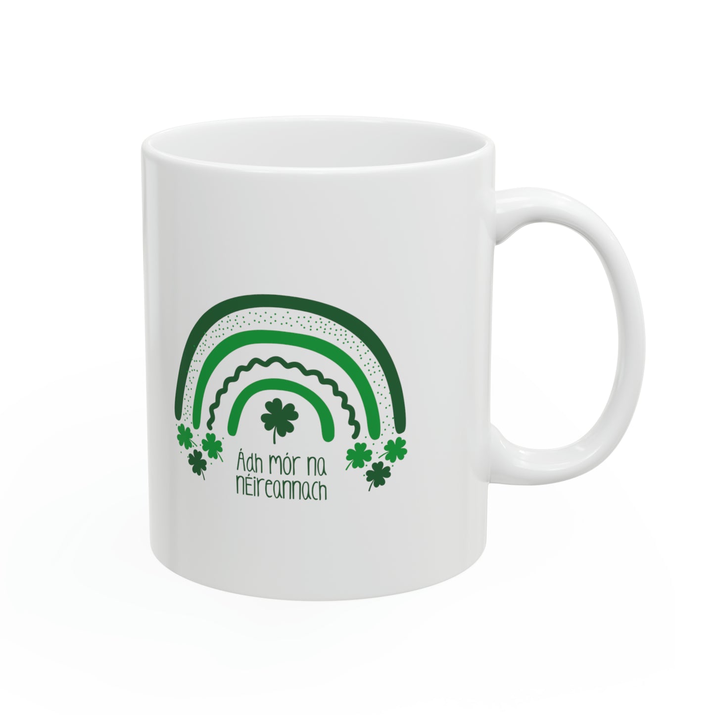 Embrace the 'Luck of the Irish' with our Customized 11 oz Ceramic Mug – Ádh mór na nÉireannach!