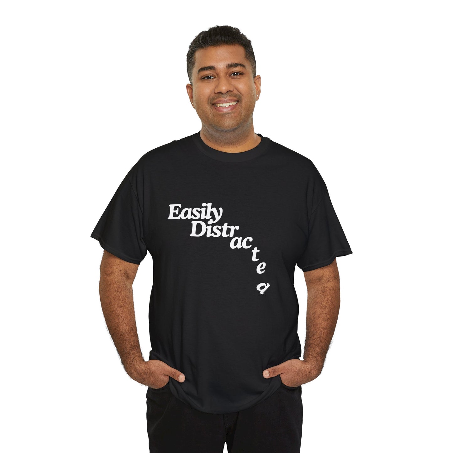 Easily Distracted Unisex Heavy Cotton Tee – The Ultimate Wardrobe Essential