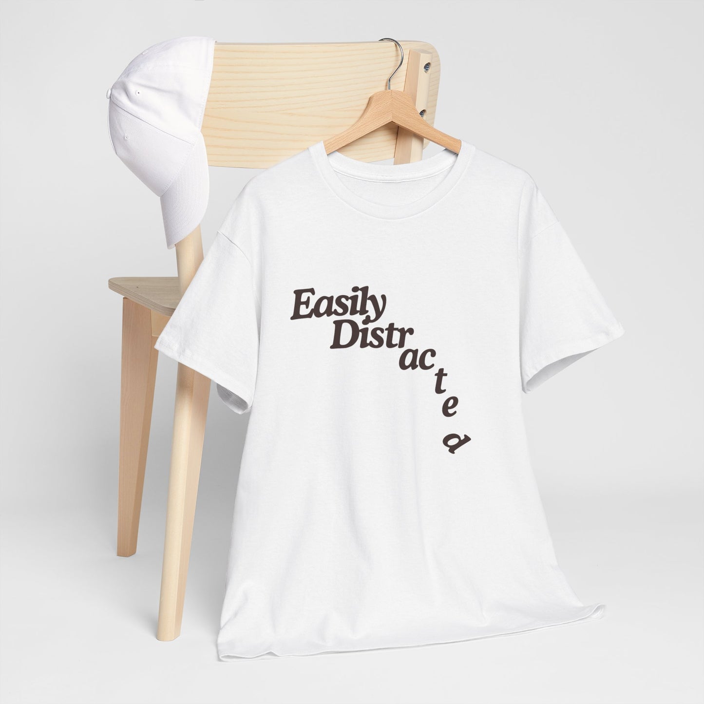 Easily Distracted Unisex Heavy Cotton Tee – The Ultimate Wardrobe Essential