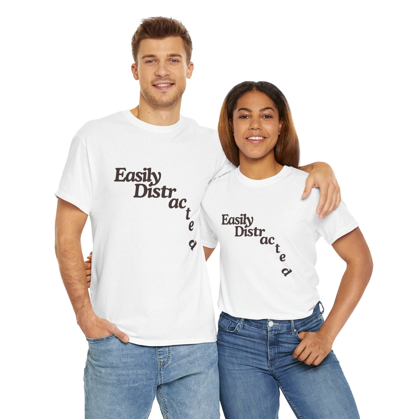 Easily Distracted Unisex Heavy Cotton Tee – The Ultimate Wardrobe Essential