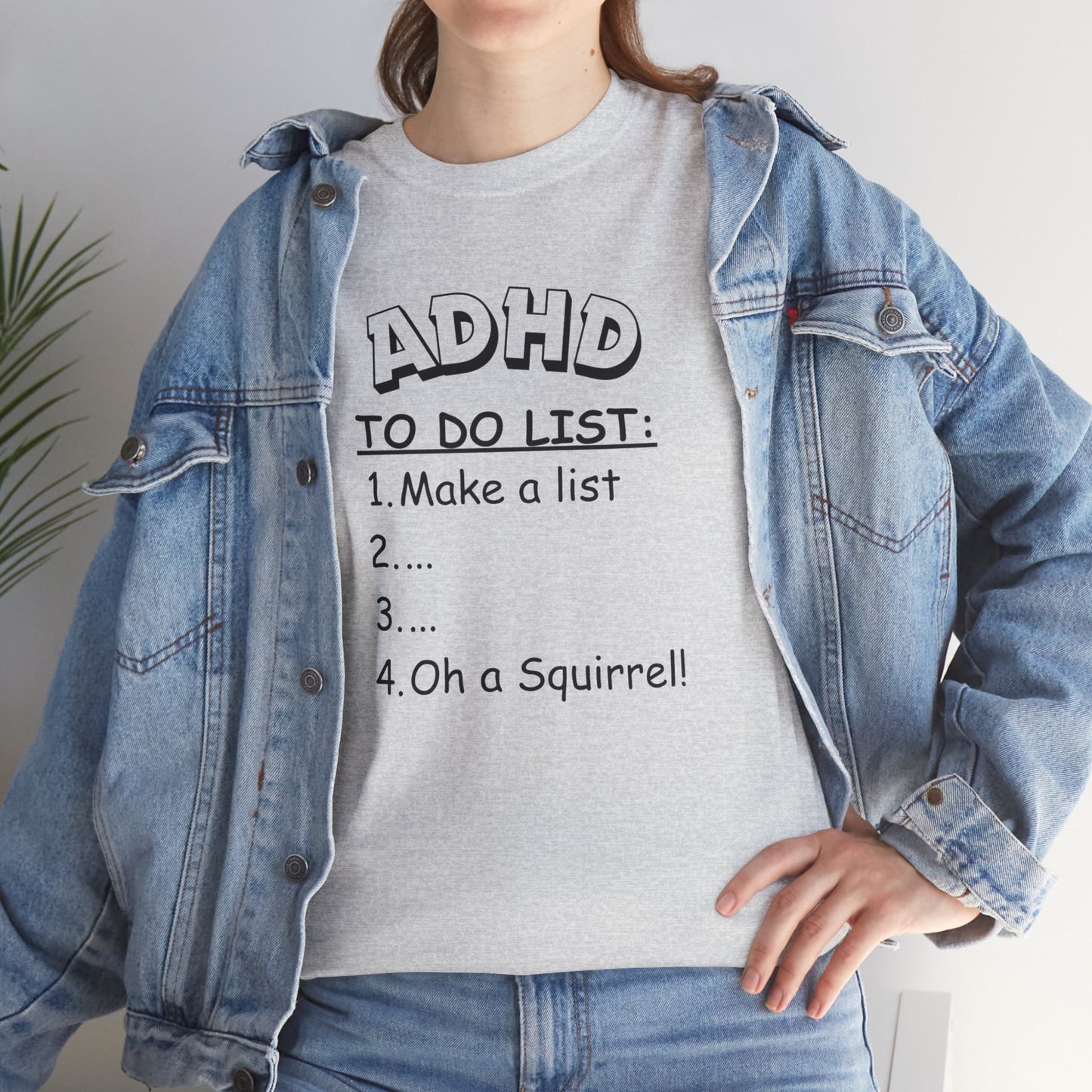 "ADHD To-Do List Unisex Heavy Cotton Tee - A Fun Twist on Everyday Comfort!"