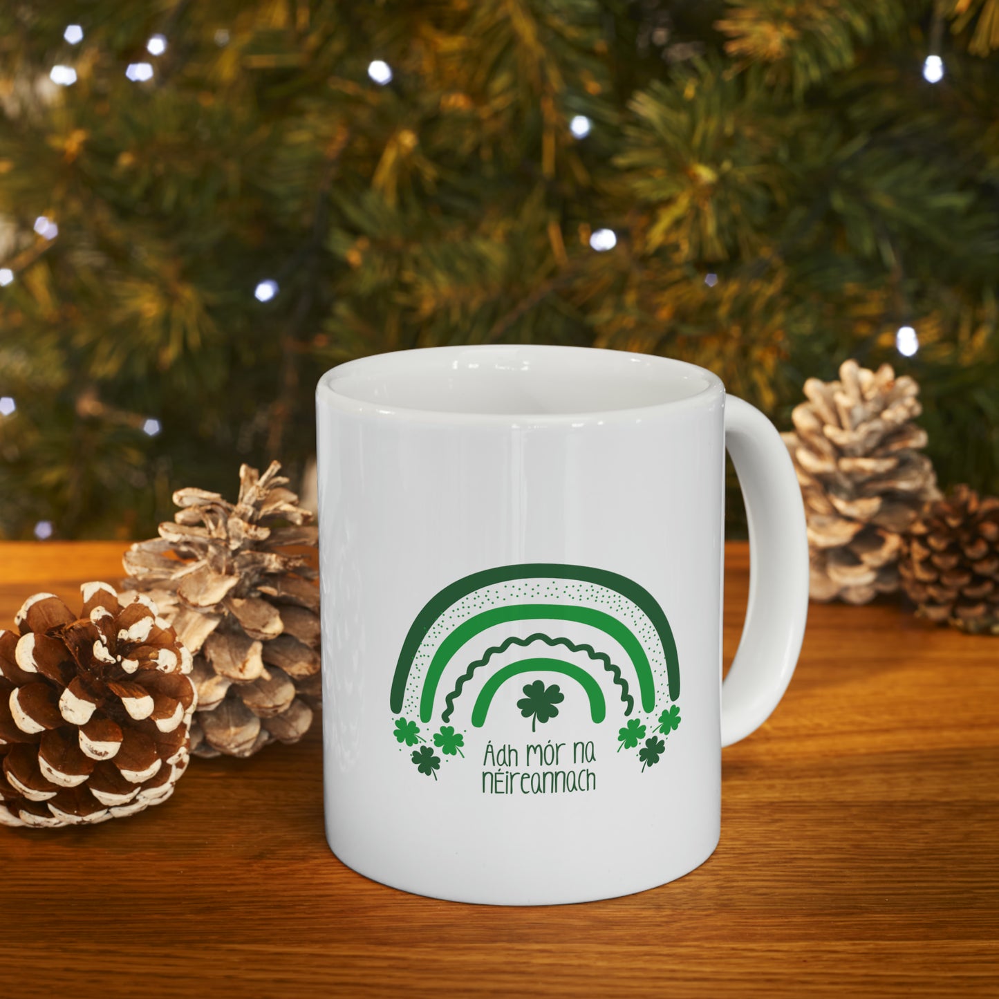 Embrace the 'Luck of the Irish' with our Customized 11 oz Ceramic Mug – Ádh mór na nÉireannach!