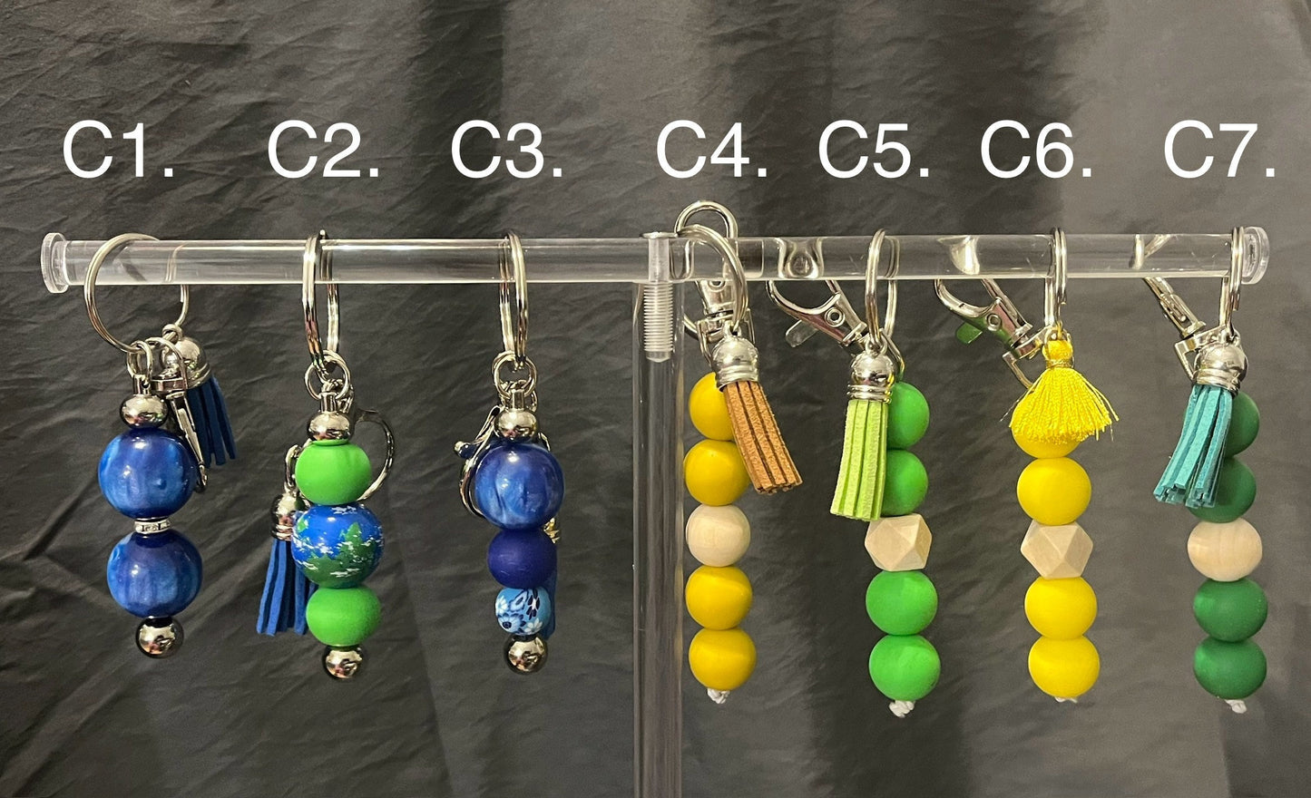 Colorful Charm: Handcrafted Beaded Keychains for Every Style!